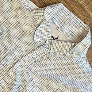Habit Fishing Shirt 3XL White Check Performance Outdoor Button Up Vent Big Tall